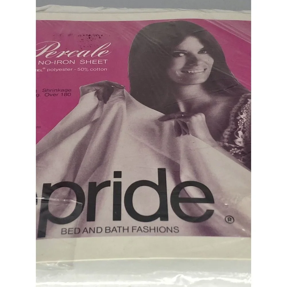 Vintage Fitted Double Sheet Deluxe Percale State Pride Belks‎ Dept Store NIP